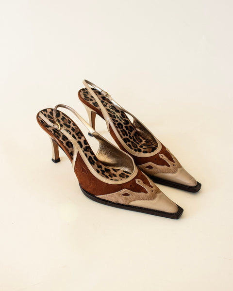 Dolce & Gabbana "2000s Leopard Print Cowboy Western Heels"