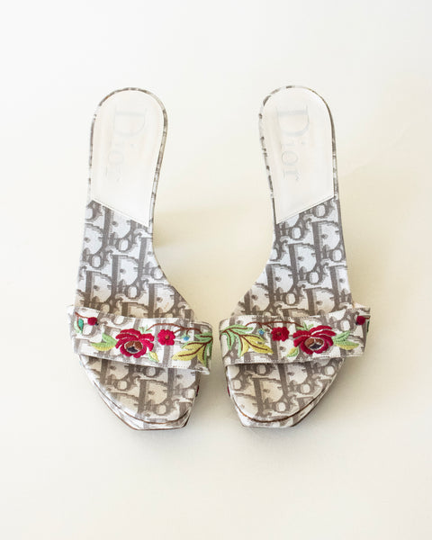 Christian Dior "2000s Denim Canvas Heels"