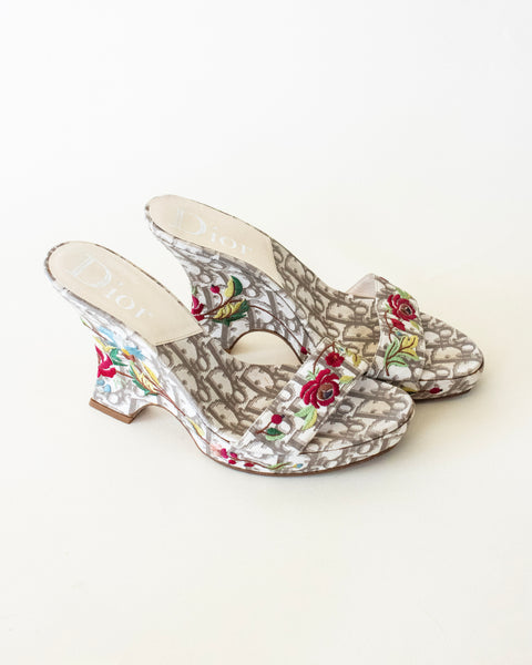 Christian Dior "2000s Denim Canvas Heels"