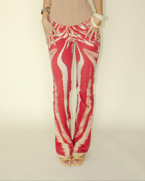 Roberto Cavalli "SS 2002 Just Cavalli Lava Zebra Print Jeans"